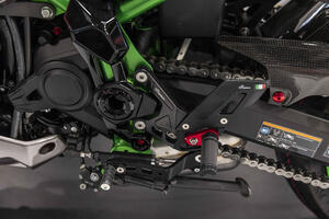 Pedane Regolabili Con Poggia Piedi Fissi per Kawasaki <p>Nero</p>